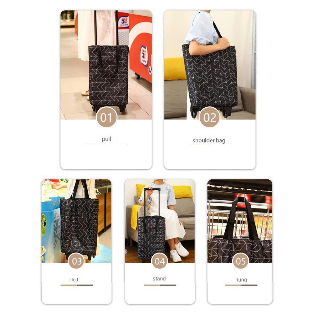 С ручными ремнями Сумка-тележка Тележка для покупок на колесах Складная сумка для покупок Складная сумка для продуктов