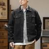Men's Spring Loose Vintage Casual Denim Jacket Fall Single Breasted Straight Hem Top