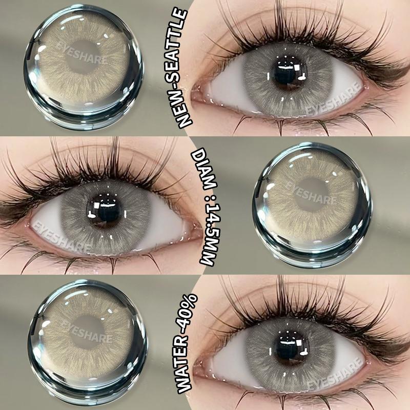 Eyeshare Контактные линзы цветные 2 шт. коричневые натуральные линзы высокого качества годовые красивые зрачки модные контактные линзы для глаз