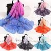 160*50cm Women Flower Print Long Soft Wrap Scarf Simulation Silk Shawl Scarves