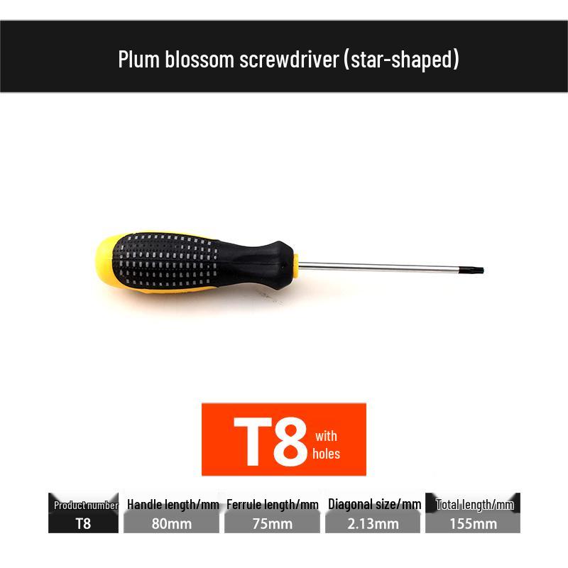 Набор шестигранных отверток в форме звезды с цветком сливы с отверстием T6-T30