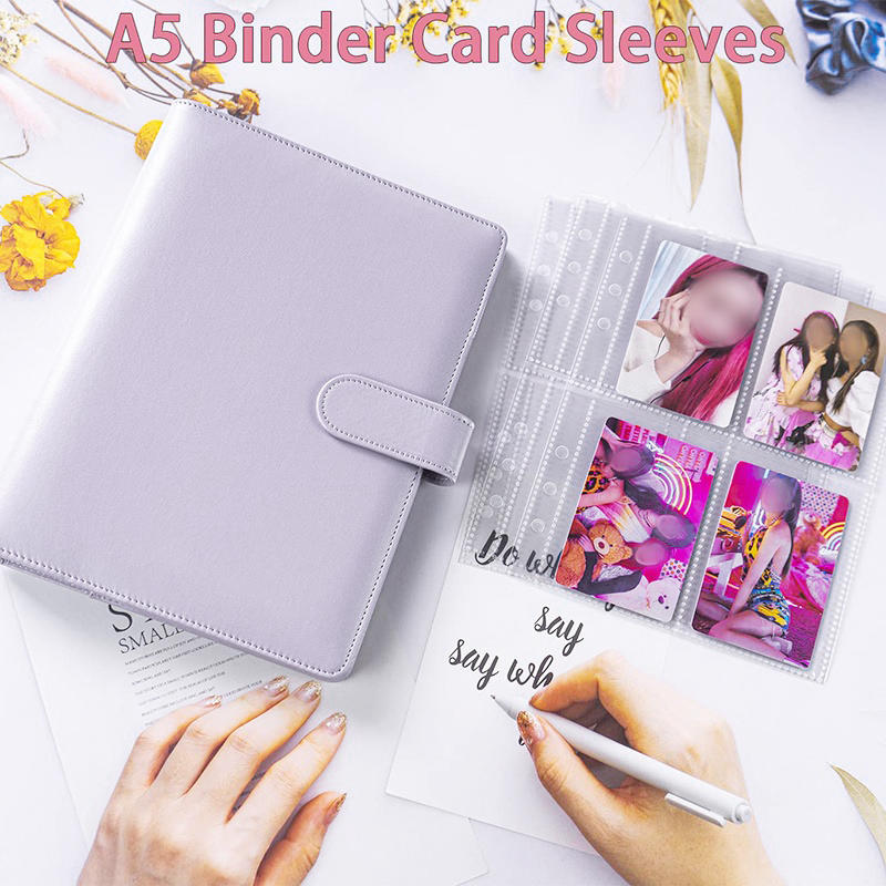 Kpop Photocard  Binder Photo Cards Collect Book Album PU Leather Notebook Photo Protector School Stationery