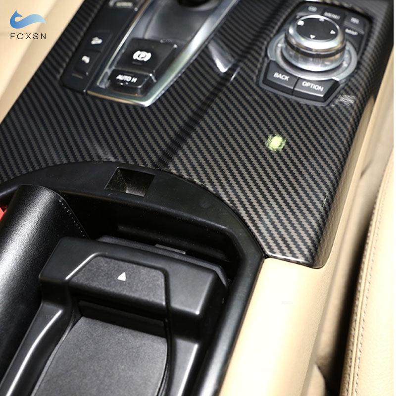 Car Center Console Control Gear Shift Panel Cover Trim For BMW X3 F25 X4 F26 2011 2012 2013 2014-2017 Carbon
