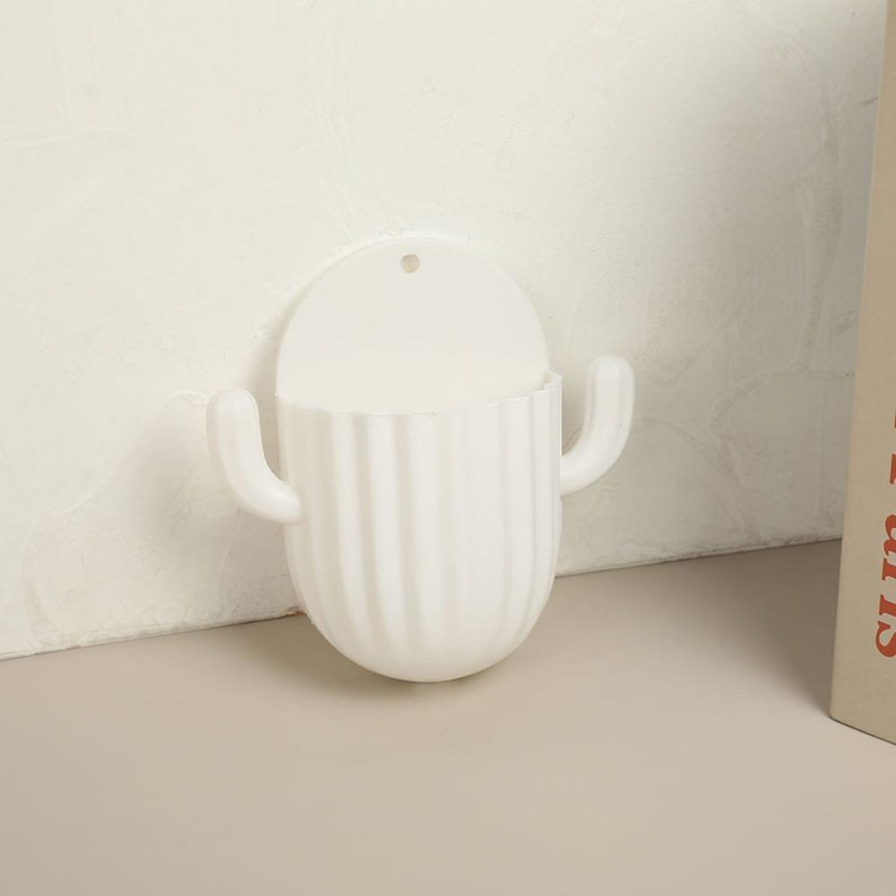 Аксессуары для ванной комнаты Самоклеящаяся полка для хранения Кактусовый крючок Органайзер для бритвы Держатель зубных щеток