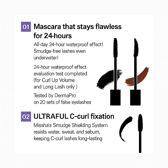MISSHA Ультраводостойкая тушь 3 вида туши.