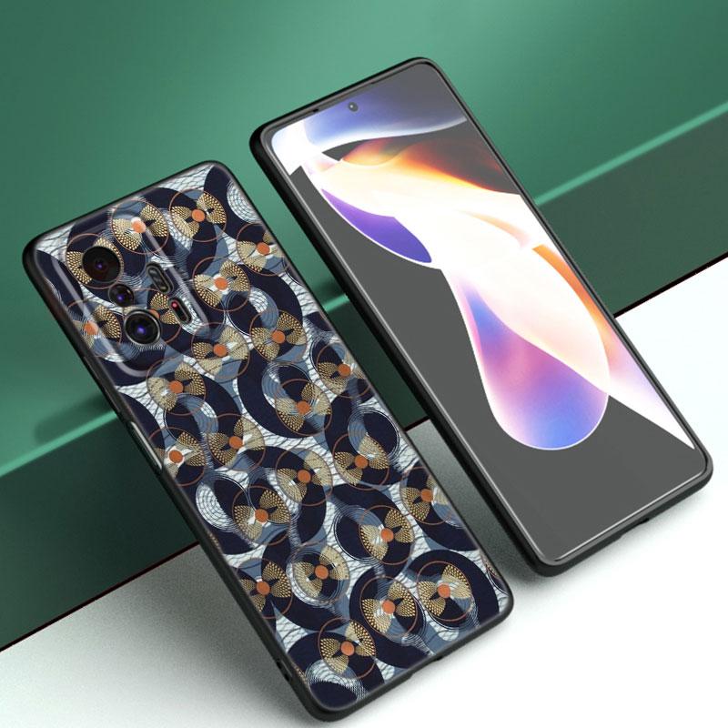 Эстетический чехол для телефона из африканского воска Fabic для Xiaomi Mi A2 8 9 SE Note 10 10T 11 12 Lite 9T 11T 12S 12T Pro A3 6X 12X, черный чехол