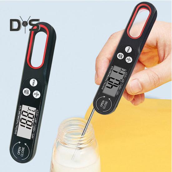 Пищевой термометр, складной длинный зонд, быстрый точный цифровой дисплей, термометр для мяса для кухни, барбекю, гриля