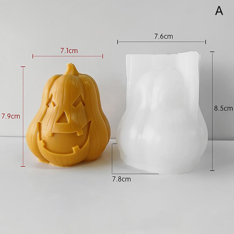 Череп, голова тыквы, силиконовая форма для свечи, сделай сам, Хэллоуин, ужас, скульптура, эпоксидная штукатурка, инструмент для мыла, подарок для дома