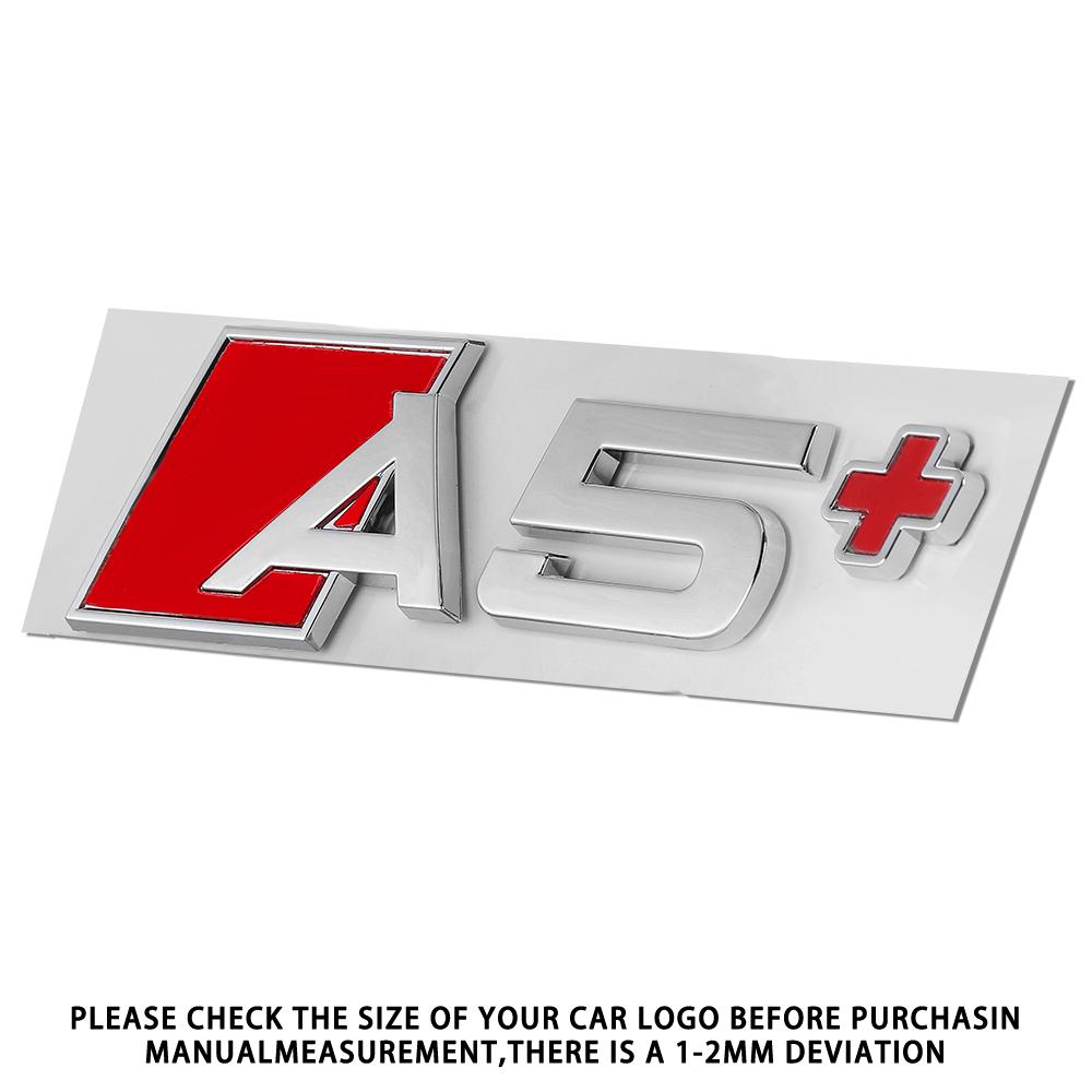 1PC 3D Aluminum Car Rear Trunk Logo Tail Badge Sticker Decal For AUDI A3 A4 A5 A6 A7 A8 A3+ A4+ A5+ A6+ A7+ A8+ Letters Emblem