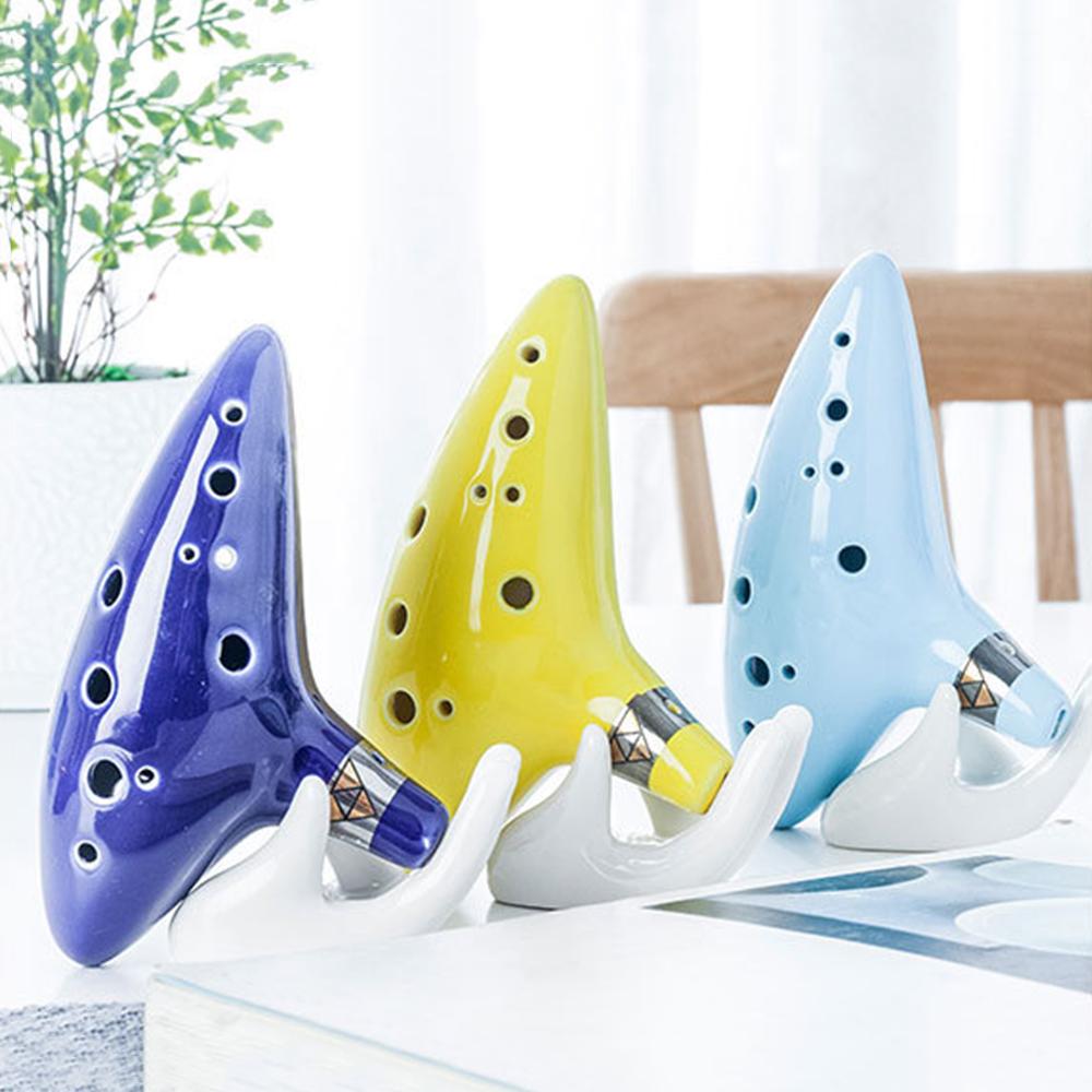 Портативный музыкальный инструмент Alto C Ocarina с 12 отверстиями и защитным чехлом