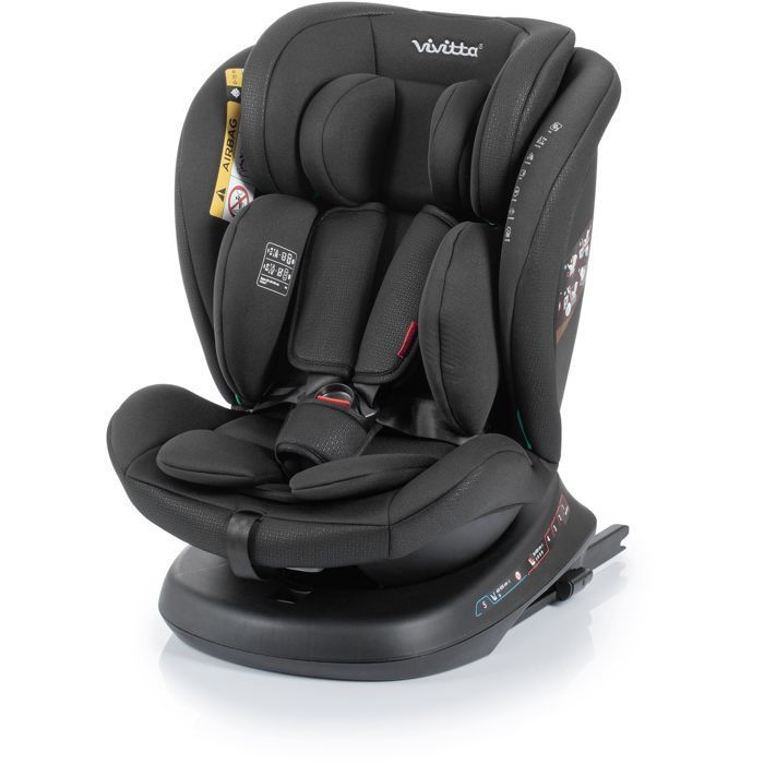 Siège auto - BABYAUTO - Sigma IFix Vivitta - Groupe 0/1/2/3 - 40/150 cm - Isofix + Top tether - Pivotant 360° - Inclinable - Noir
