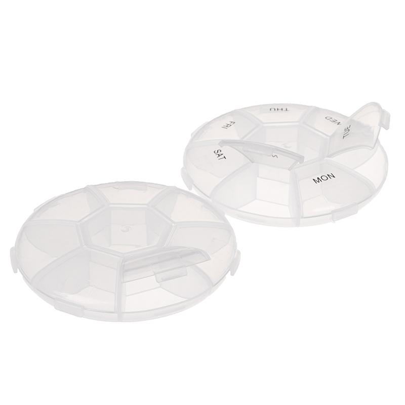 Круглая таблетница 7 слотов круглая ежедневная еженедельная таблетка таблетка разделитель медицина