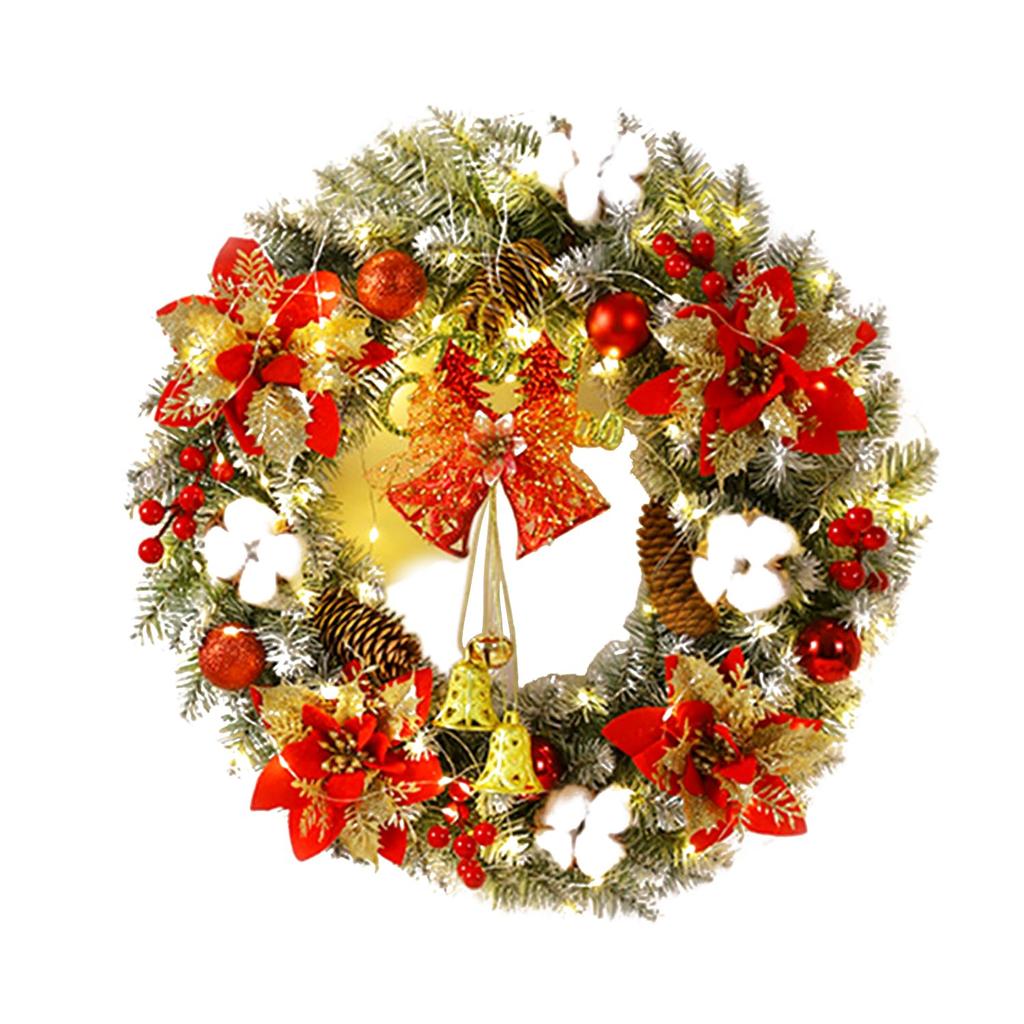 Christmas Wreath with Pine Perfect for Christmas Flower Birthday Wall Luxurious Store Cute and Stylish Room Door Christmas Decoration Cones,