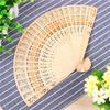 Wooden Carved Folding Fan with Printed Design