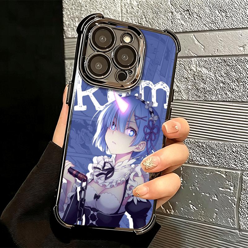 R-Rem Re Zero Аниме Мягкий Чехол Для Телефона Для iPhone 15 16 17 Air 14 Pro Max 16E Plus 13 12 Mini Покрытие Защита От Падения Fundas