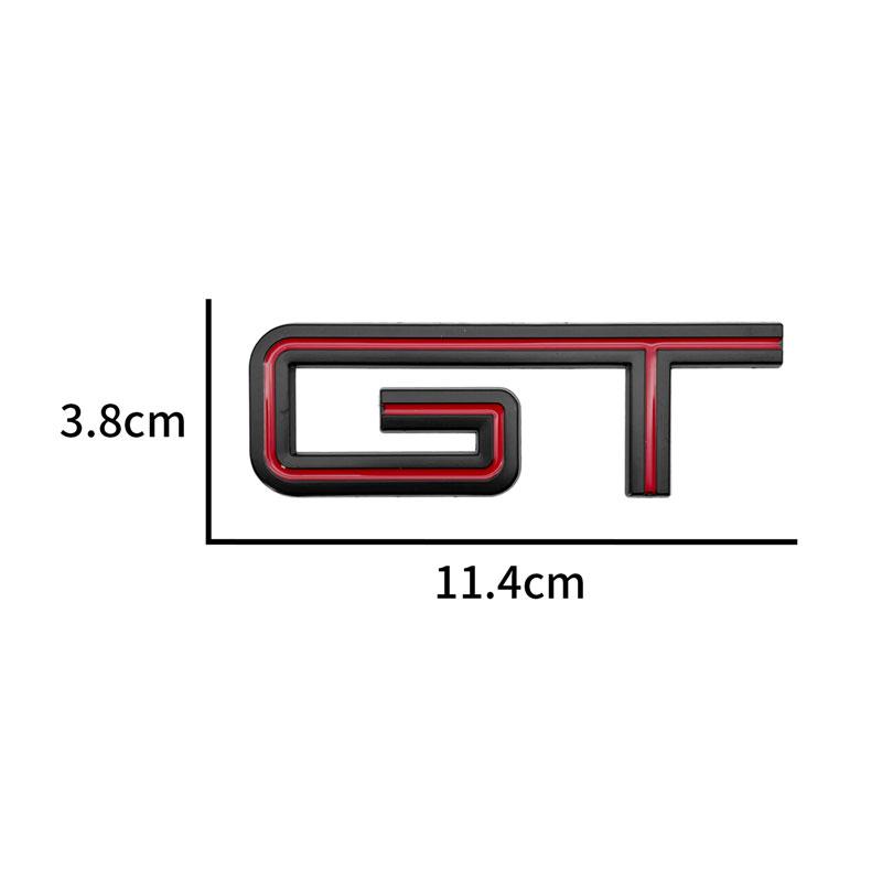 MJTU2 GT Logo 3D Chrome Metal Car Rear Trunk Logo Decal Badge Sticker For  Ford Mustang Shelby GT GT500 GT350 Car Styling Accessories
