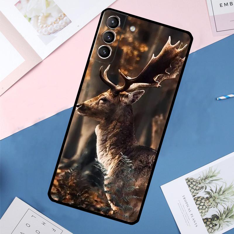 Чехол с оленем для Samsung Galaxy S24 Ultra S20 S21 S22 S23 S25 Ultra S9 S10 Plus S25 FE Задняя крышка