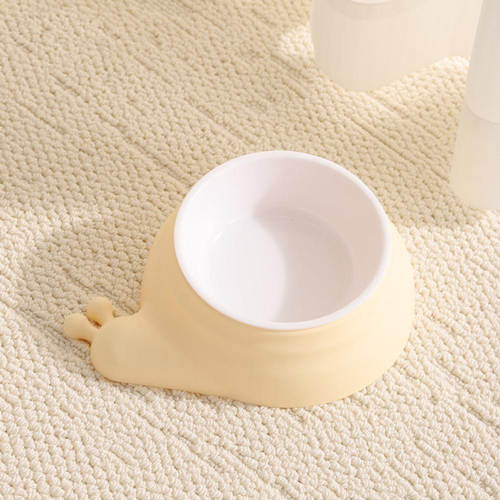 Stainless Steel Pet Cat Feeder Bowl Snail Shap Anti-leakage Cat Water Feeder Anti-spill Non-slip Food Water Bowls For Dogs Cats