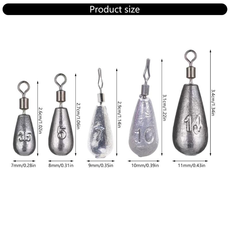 3.5-14г Рыболовные грузила Рыболовные снасти Аксессуары Рыболовные донные грузила Вес Грузила для кастинговой рыбалки на окуня
