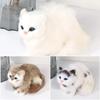 Simulation Furry Hanging Cat Realistic Cat Doll Animal Figurines Plush Hanging Kitten Toy Cute Kitten Model Gift Home TV Decor