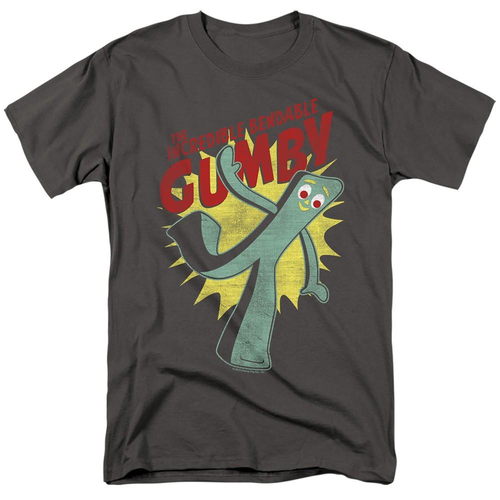 Gumby - Bendable - Adult Unisex Short Sleeve T-Shirt - Gray