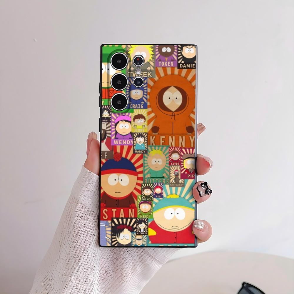 Мультяшный Чехол для Телефона S-South Park Для Samsung Galaxy S25 S24 S22 S23 Ultra S21 S20 Plus 5G Матовый Нескользящий Полностью Покрывающий Мягкий Чехол