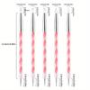 5Pcs/Set Stainless Steel Nail Art Pen 2 Ways Dotting Tool Durable Marbleizing Painting Pens
