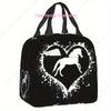 Horse Heart Insulated Lunch Bag for Women Animal Lover Resuable Thermal Cooler Lunch Box Outdoor Picnic Food Container Bags