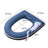 4 Colors Toilet Seat Mat Household Four Seasons Universal Zipper Cartoon Toilet Seats Cover with Handle Bathroom Waterproof Washable Thick Cushion Pad
