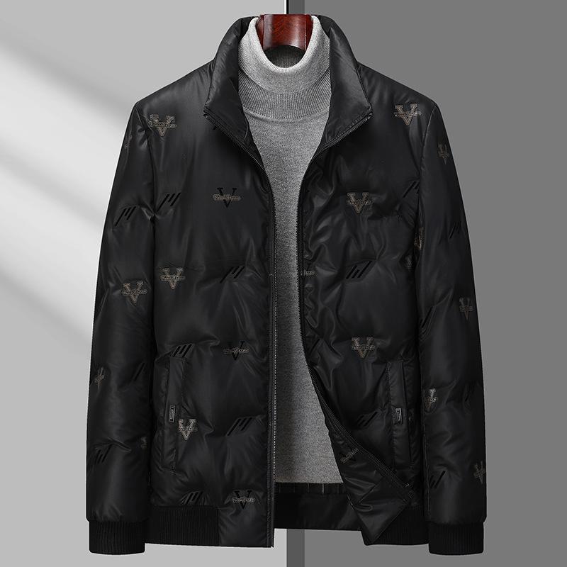 Куртка-пуховик Letter White Duck, осень и зима, новая мужская короткая куртка-пуховик, утепленная куртка-пуховик