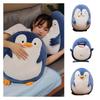 Cute And Adorable Penguin Plush Toy Pillow Blanket For Wholesale