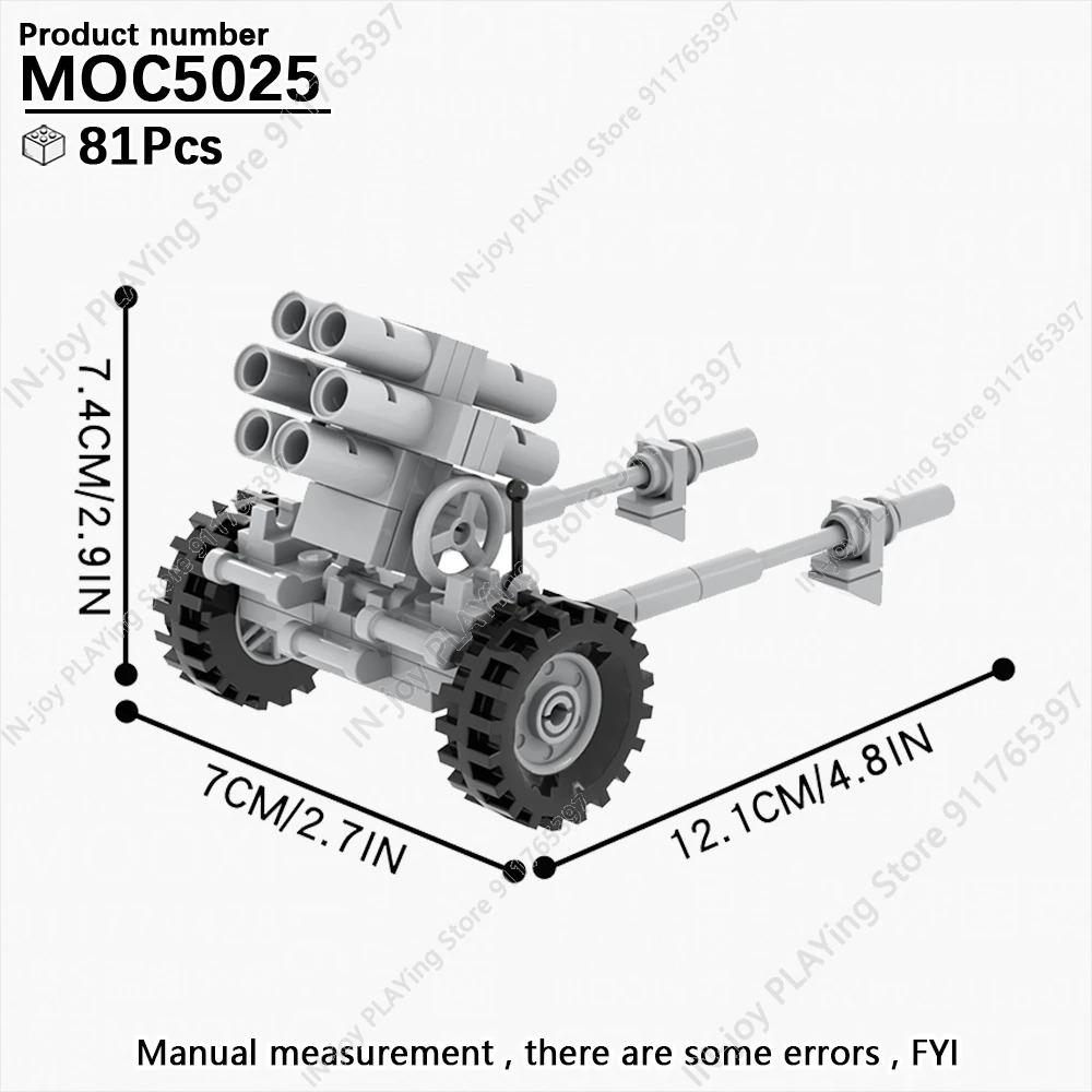 MOOXI Имитация военной войны Строительные блоки Вторая мировая война Руины поля боя Артиллерийская пушка Модель MOC Кирпичи Набор для взрослых Игрушка для мальчиков