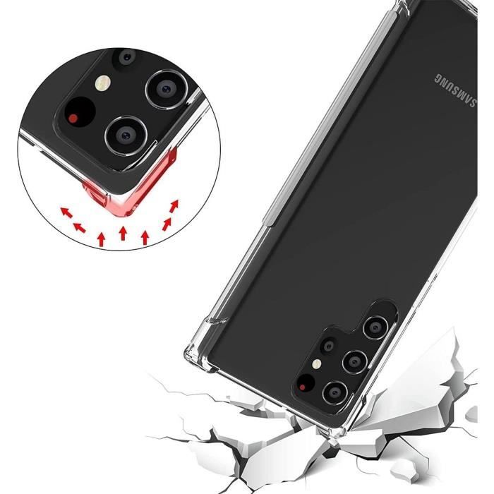 Coque - BOOLING - pour Samsung S22Ultra - Silicone - 4 Coins Renforcée - 2 Verres Trempés
