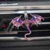 2 Pcs Bling Dragon Car Air Freshener Vent Clips, Crystal Rhinestone and Enamel Dragon Air Vent Clips Car Diffuser Cute Car Interior Decoration