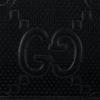 Gucci Кожаная сумка через плечо с тисненым логотипом-монограммой Унисекс Черный 625571-1W3AN-1000