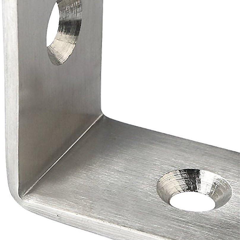 Набор из 4 сверхмощных L-образных угловых распорок из нержавеющей стали. Угловой кронштейн. Полочные кронштейны, матовый никель.(250х150х4мм)