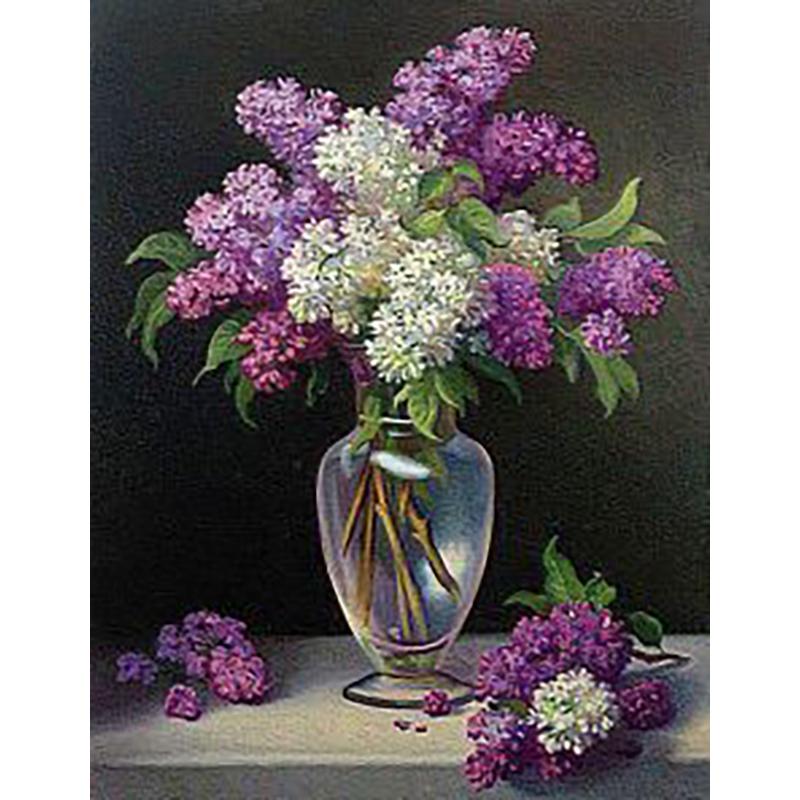 DIY 5D алмазная живопись ваза для цветов комплект для вышивки крестом полная дрель круглая вышивка мозаика стразы подарок настенное искусство домашний декор