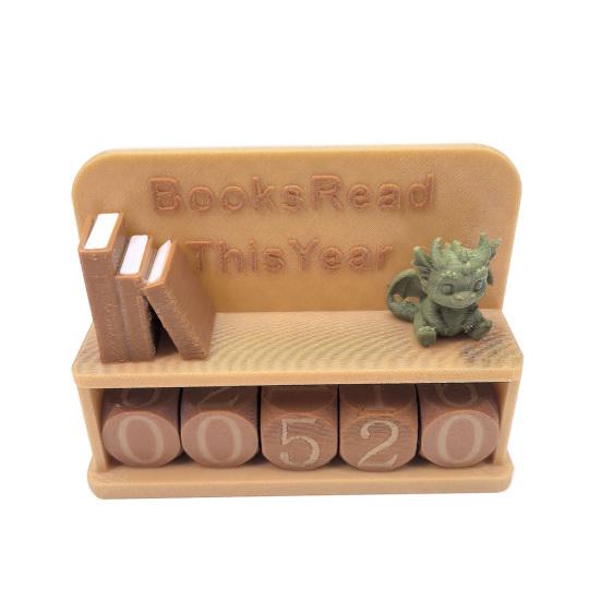 Yousheng Book Read This Year Counter 3D Reading Challenge Tracker Sign Bookish Gifts for Book Lovers Librarian Reader Table Shelf Bookshelf Decor