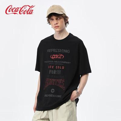 Американская ретро футболка с принтом Coca-Cola, с коротким рукавом