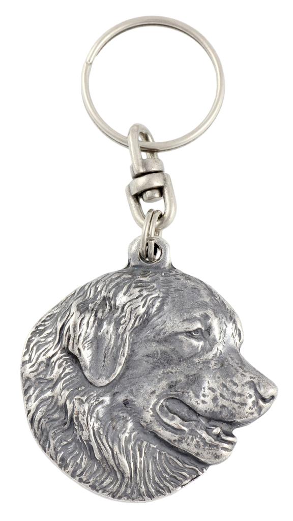 Leonberger - Silver-plated Dog Pendant, Handbag Decoration, Backpack Pendant by Art-Dog Brand