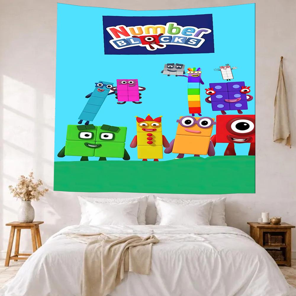 Numberblocks Wall Decor Tapestry Art For Pet Memorial Birthdaywedding Party Backdrop Family Gift