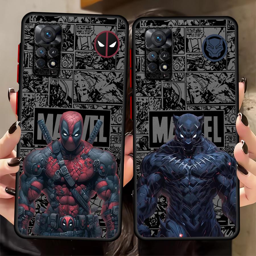 Чехол для телефона Funda для Xiaomi Redmi Note 14 11 14C 9S 12 A4 10 13 Pro Plus 13C Marvel Deadpool Sipiderman