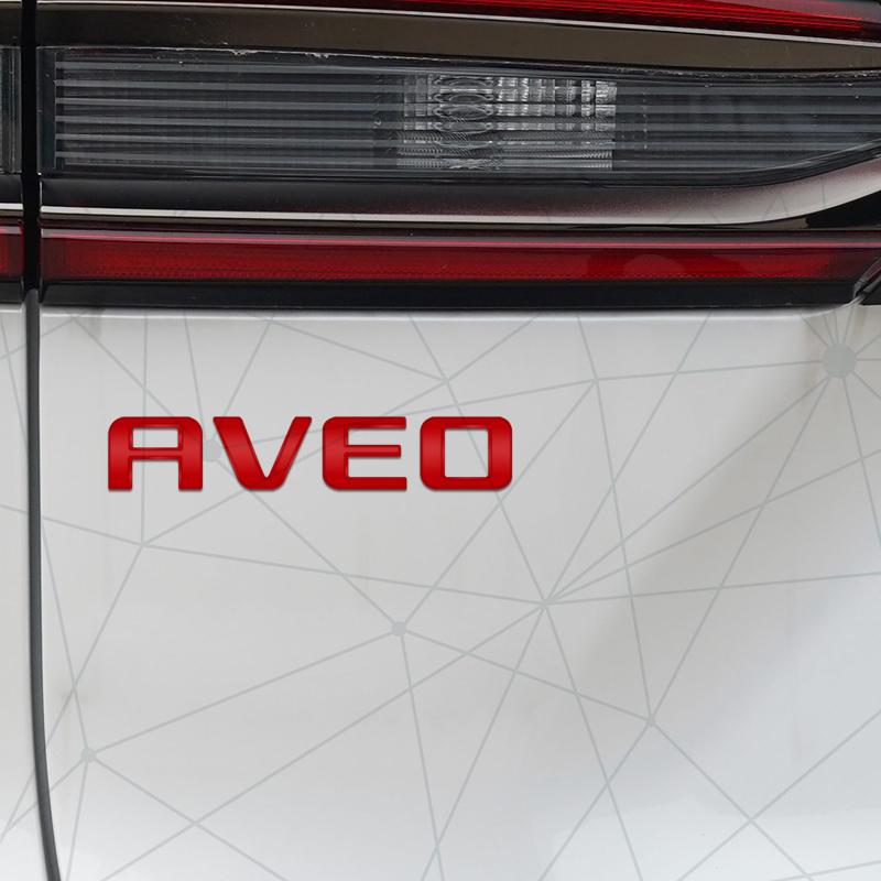3D Auto Metal AVEO Badge Car Rear Trunk Emblem Sticker LOGO Decor For Chevrolet Cruze Spark Sail Orlando Sonic Body Styling