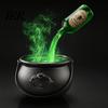 Halloween Party Decor Witch Cauldron, Large Plastic Black Bucket with Floating Potion Bottle, Durable Decoration Spooky Soup Pot for Home Porch,