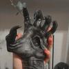 Halloween Devil Hand Figurine Home Office Wall Mount Demon Claw Statue Creepy Witch Hand