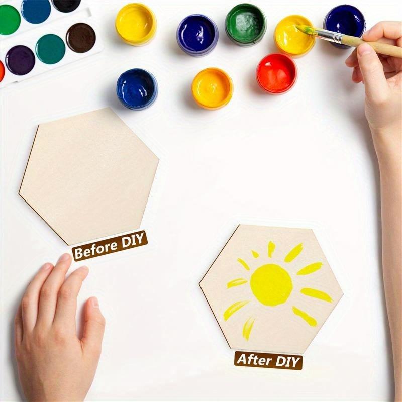 5 шт. незавершенные деревянные поделки шестиугольной формы деревянные именные этикетки ломтики свадебная вечеринка именные бирки DIY деревянные украшения