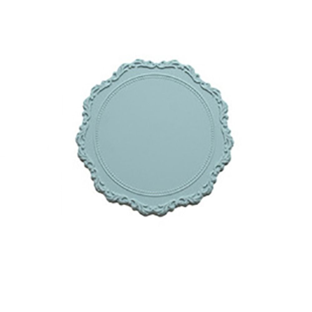 2pcs Lace Round Tableware Pad Cup Mat Silicone Coaster Placemat Non-slip