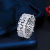 Accessories Women'S Ring Real Gold Electroplated Full Diamond Zircon Wedding Ring Supply