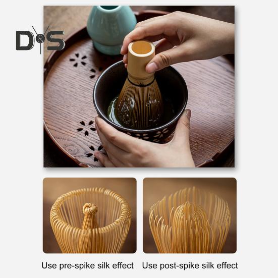 Бамбуковый венчик для матча ручной работы, японская щетка для размешивания чая матча, многофункциональная кухонная принадлежность для получения кремообразной пены