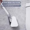 Toilet Brush and Holder Wall-mounted TPR Bristles Toilet Brush Cleaner No-drilling Bathroom Deep